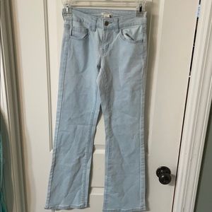 Light wash denim jeans